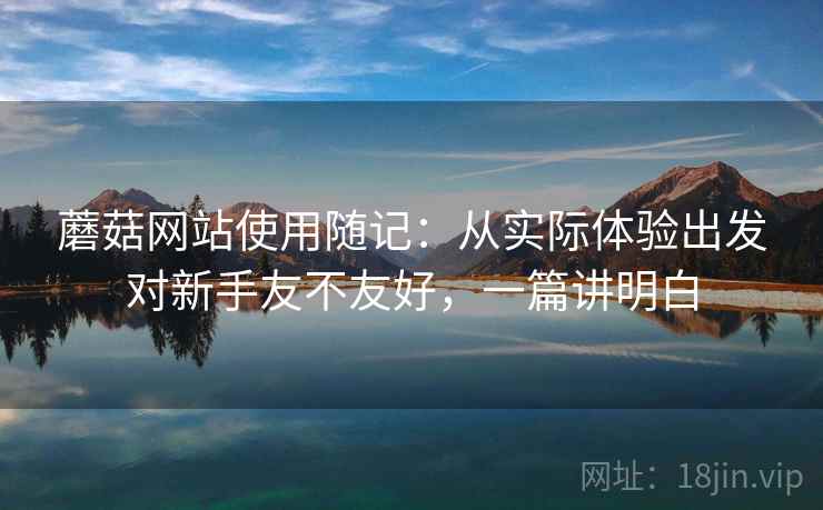 蘑菇网站使用随记：从实际体验出发对新手友不友好，一篇讲明白
