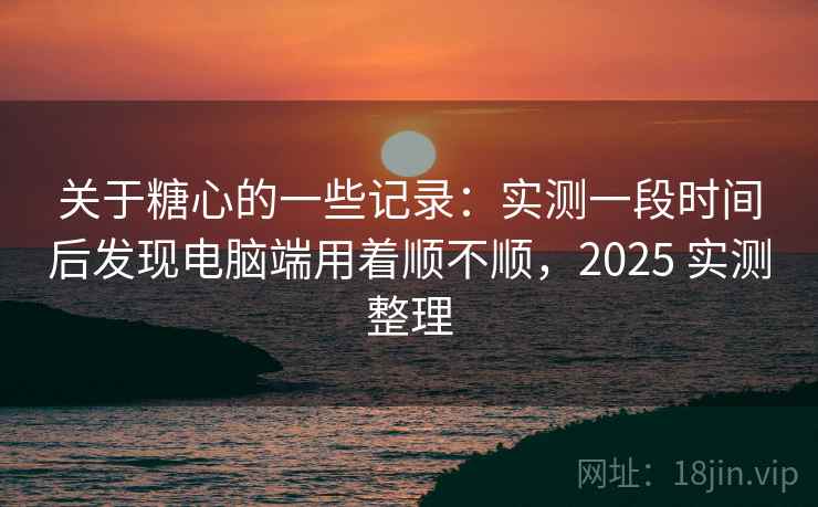 关于糖心的一些记录：实测一段时间后发现电脑端用着顺不顺，2025 实测整理