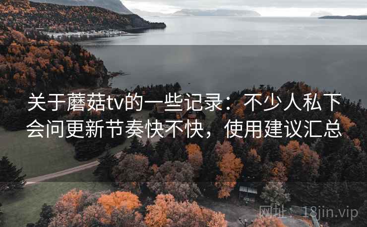 关于蘑菇tv的一些记录：不少人私下会问更新节奏快不快，使用建议汇总